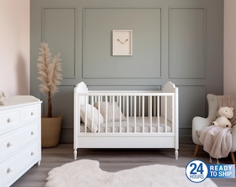 Ready-to-install Wall Molding Package, Baby Room Pre-cut Factory Primed Wainscoting Kit, Accent Wall DIY