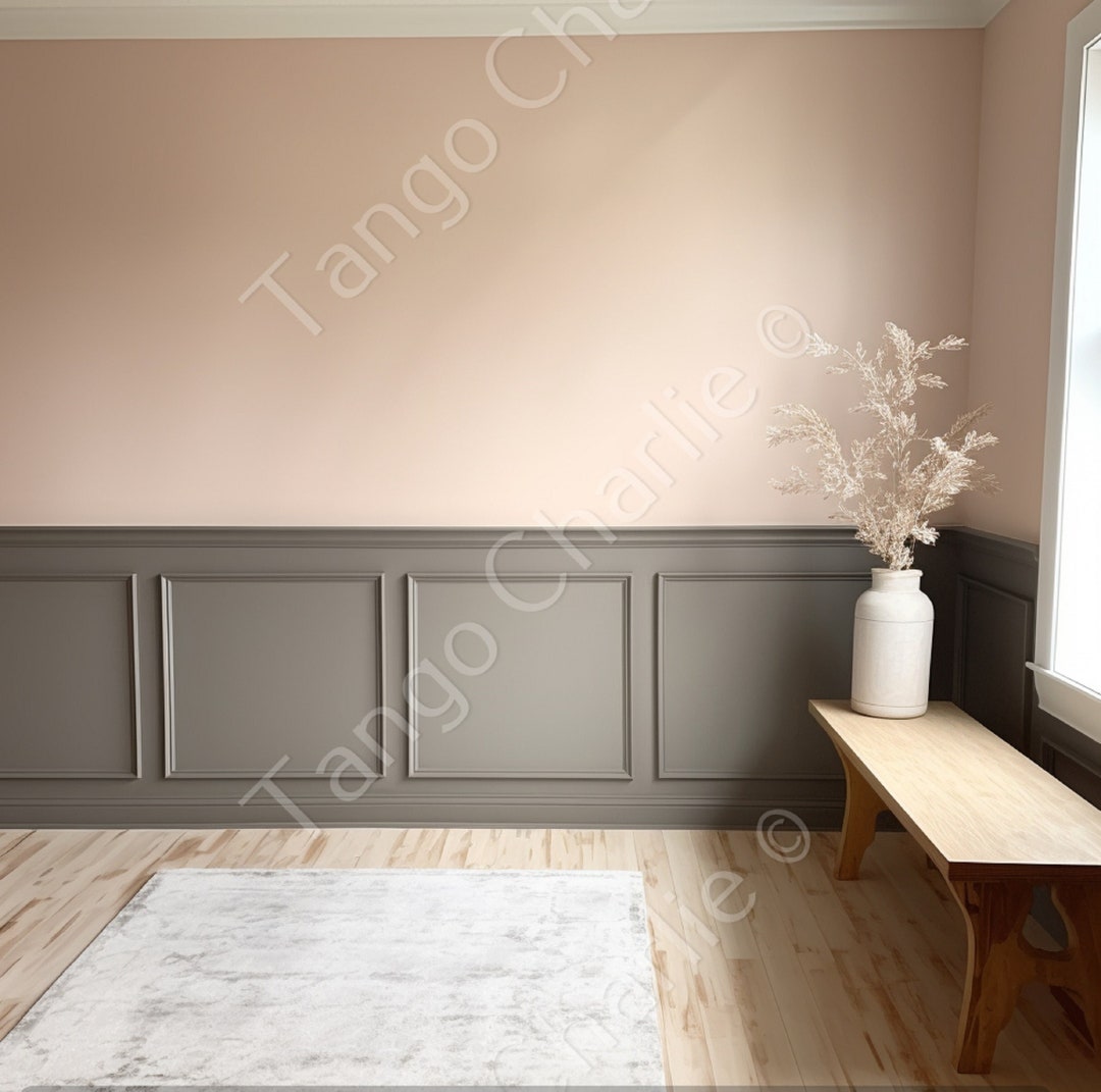 DIY Accent Wall Kit, Ready Cut DIY Wall Molding Kit, Primed Wainscoting