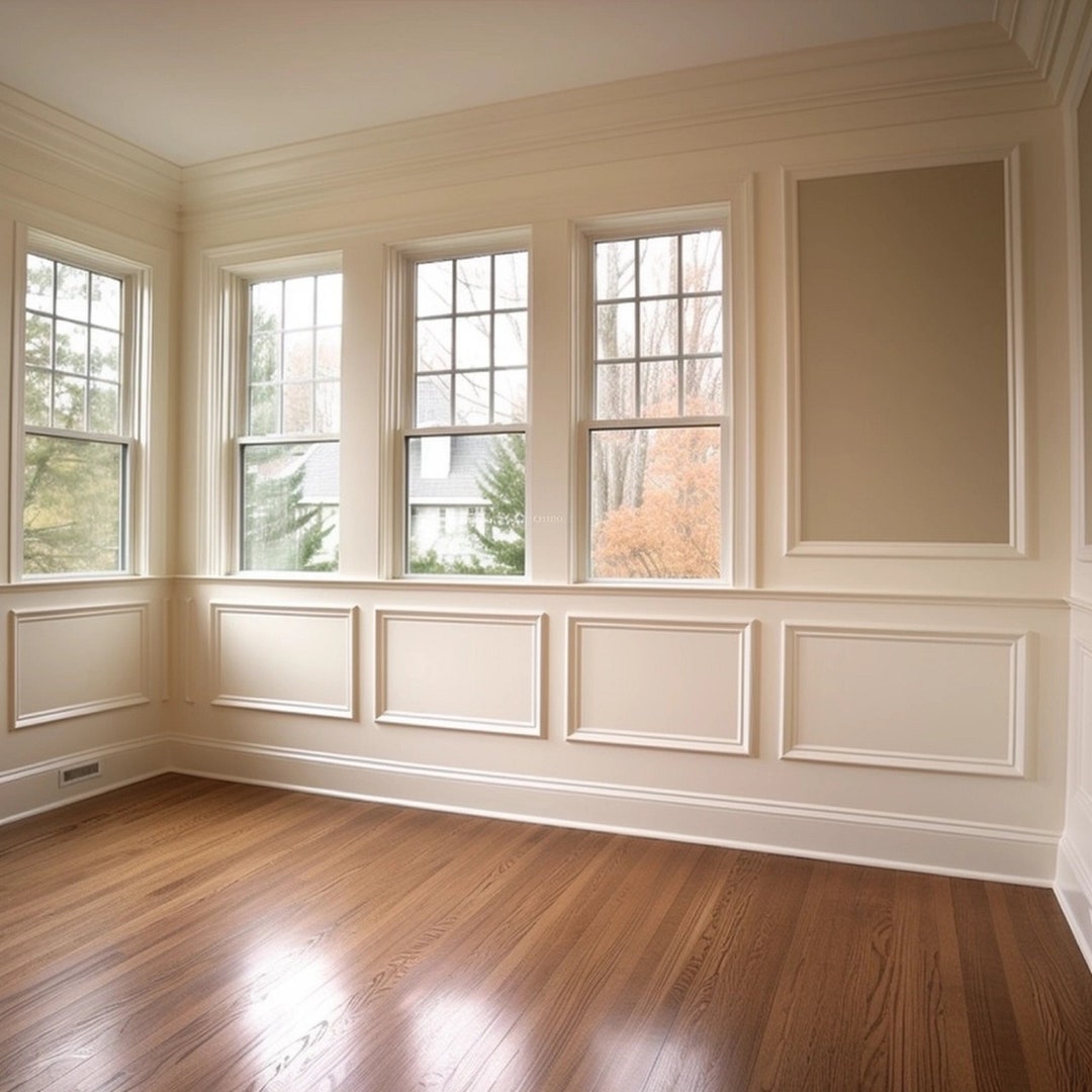 Ready Cut Half Wall Molding Kit, Accent Wall Kit, Factory Primed Wall