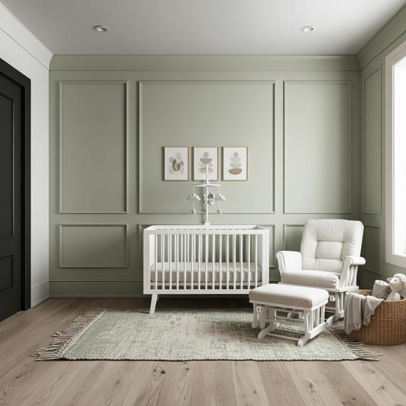 Ready-to-install Wall Molding Package, Baby Room Pre-cut Factory Primed Wainscoting Kit, Accent Wall DIY
