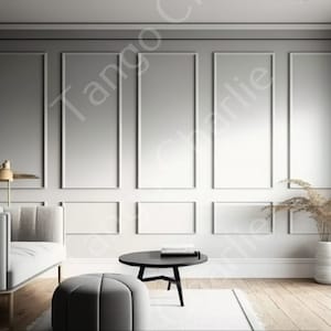 Pre-Cut Wall Paneling Kit, Decorative Wainscot Panel, Ready to Go Wall Paneling Kit, Accent Wall Trim, Wall Art, 3 Panel Design