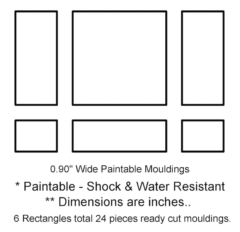 a drawing of a wall trim kit