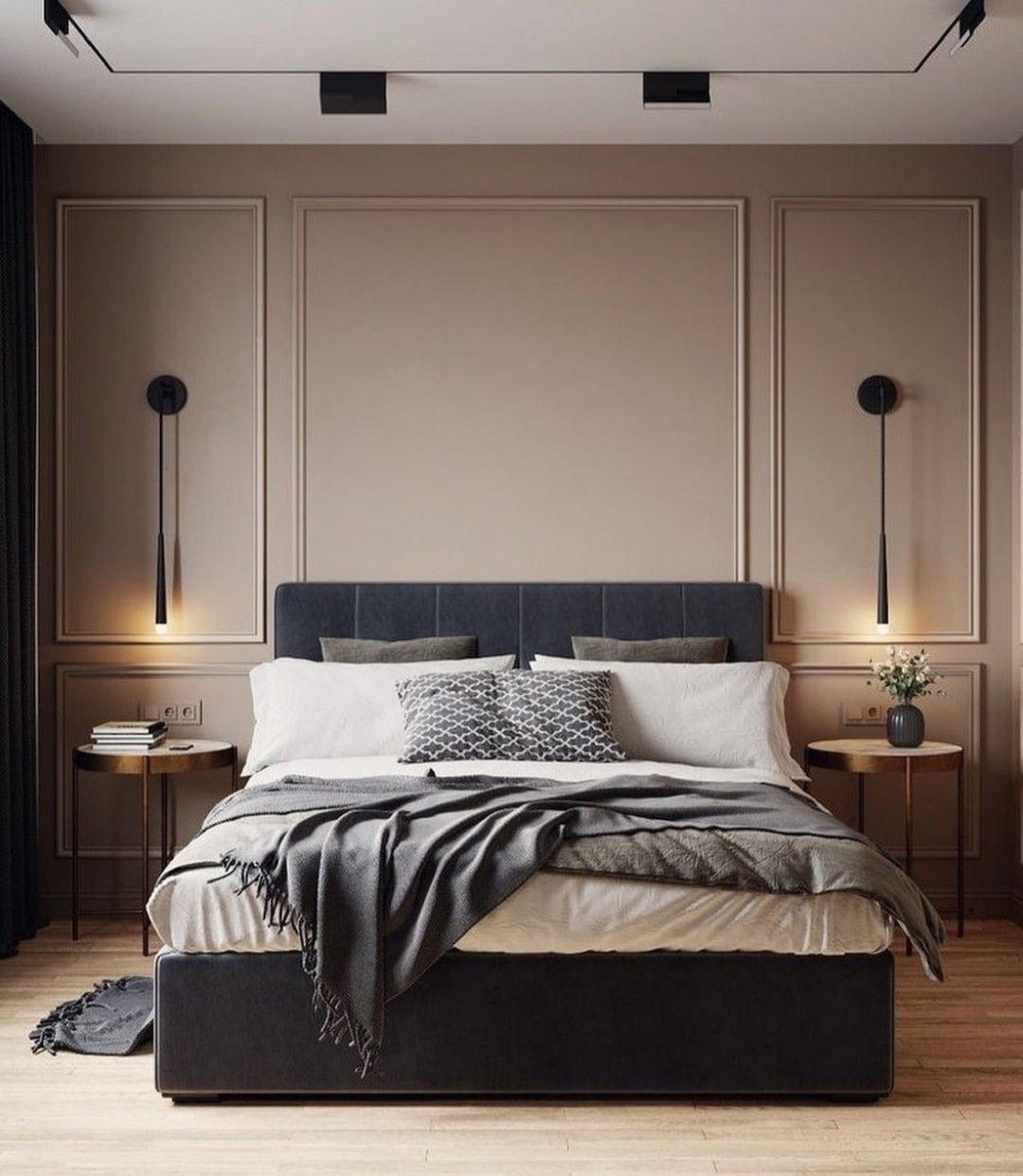 Wall Molding Bedroom Kit , Wainscoting Ready Cut Set , Wall Moulding