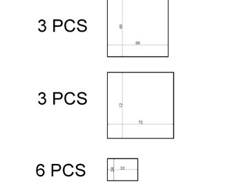 Custom Design for Mr. W. - Decorative Wall Molding ready kit , Wainscoting Wall Moulding set