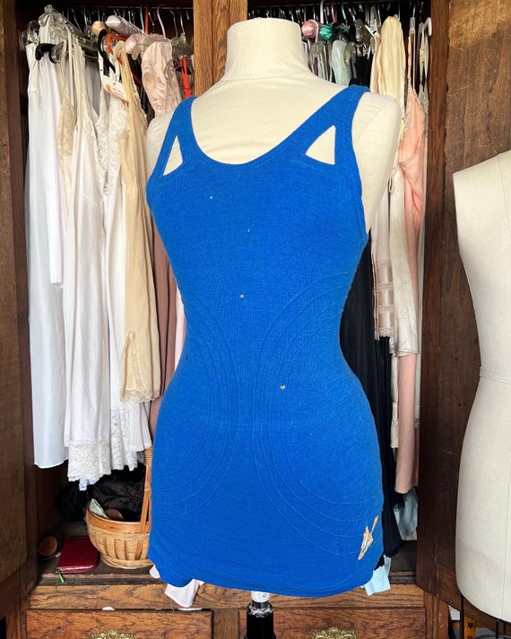 1930s | Catalina | Cutout | Wool Swimsuit - image 1