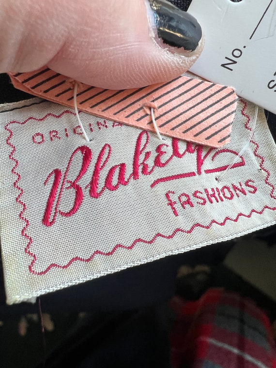 1940s | Blakely Originals | Black Dress w Velvet … - image 10