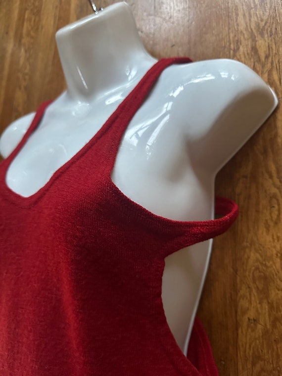 1920s red kidney cut jantzen wool swimsuit - image 3