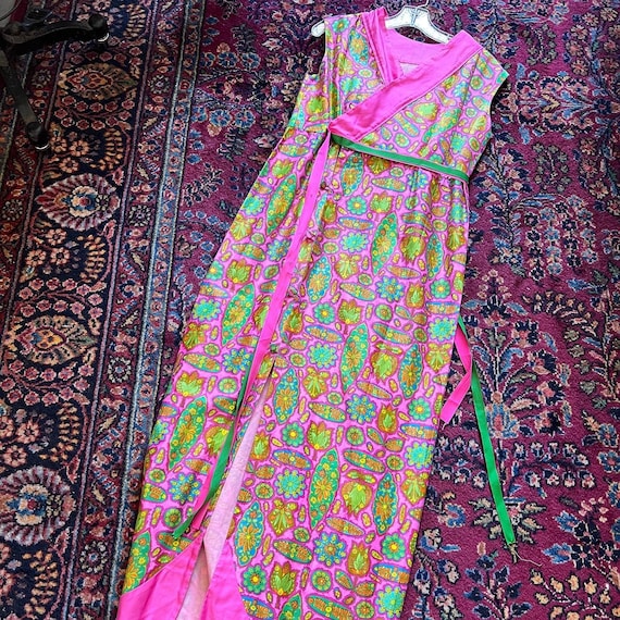 1960s | Psychedelic Floral | dress - image 5