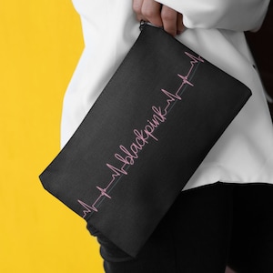 Blackpink-Geïnspireerde Kpop meidengroep zwart en roze Accessoire Pouch