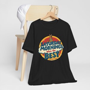 Vintage op Hanna Barbera geïnspireerd T-shirt, retro cartoon uniseks T-shirt, zaterdagochtend shirt jaren 80, klassieke animatietop, grafische T-shirts heren vrouwen
