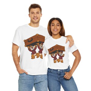 Disney&#39;s Tower of Terror Inspired Chip and Dale Adult Unisex Ultra Cotton Tee / Graphic T-Shirt