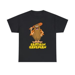 Captain Caveman Erwachsene Unisex Schwere Baumwolle Grafik T-Shirt