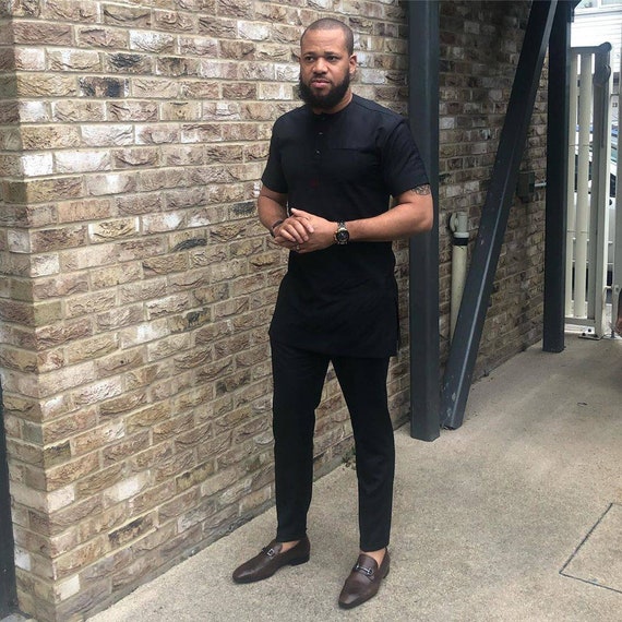 African wedding suit, African men's wear, Senator suit, Black suit, men's clothing, Agbada for men, traditional suit, Dashiki shirt, kaftan