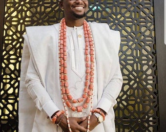 ホワイト AGBADA、アフリカ AGBADA、男性用 AGBADA、アフリカの