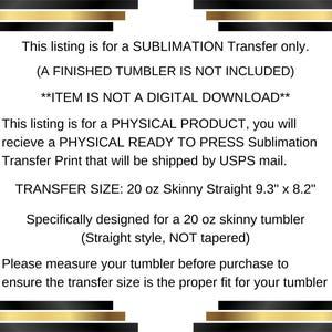 Patriotic Eagle Tumbler Transfer – 20oz Skinny Sublimation Wrap (Physical Product) bild 2