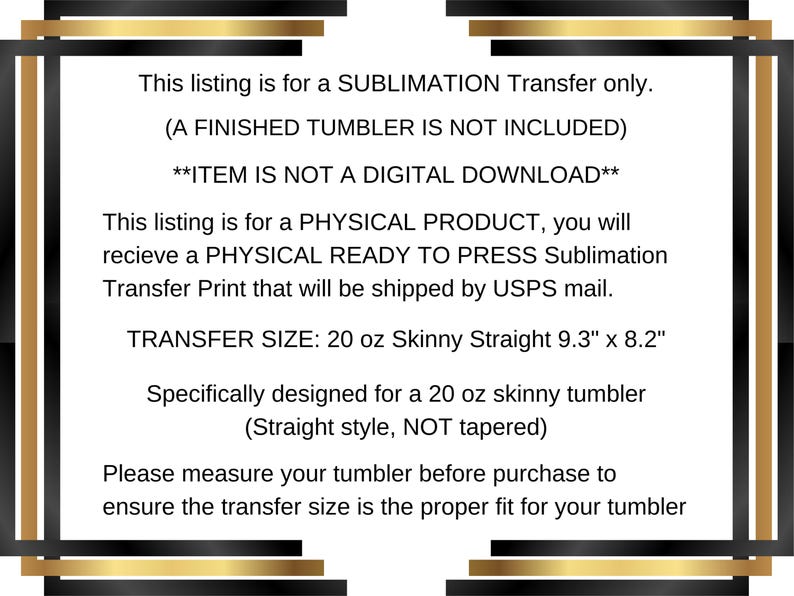 Patriotic Eagle Tumbler Transfer – 20oz Skinny Sublimation Wrap (Physical Product) bild 2