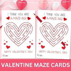 Cartes de Saint-Valentin labyrinthe en coeur