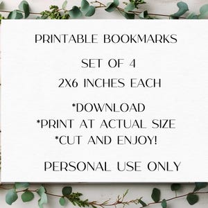 Coloring Bible Verse Bookmarks Set of 4, Printable Coloring Bible Bookmarks, Bible Study, Digital Bookmarks, DIY Coloring Bookmarks image 2