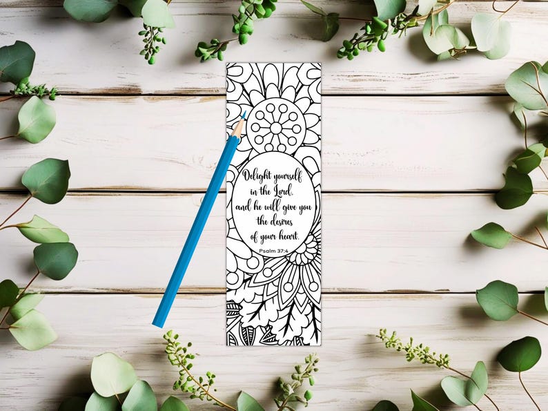 Coloring Bible Verse Bookmarks Set of 4, Printable Coloring Bible Bookmarks, Bible Study, Digital Bookmarks, DIY Coloring Bookmarks image 5
