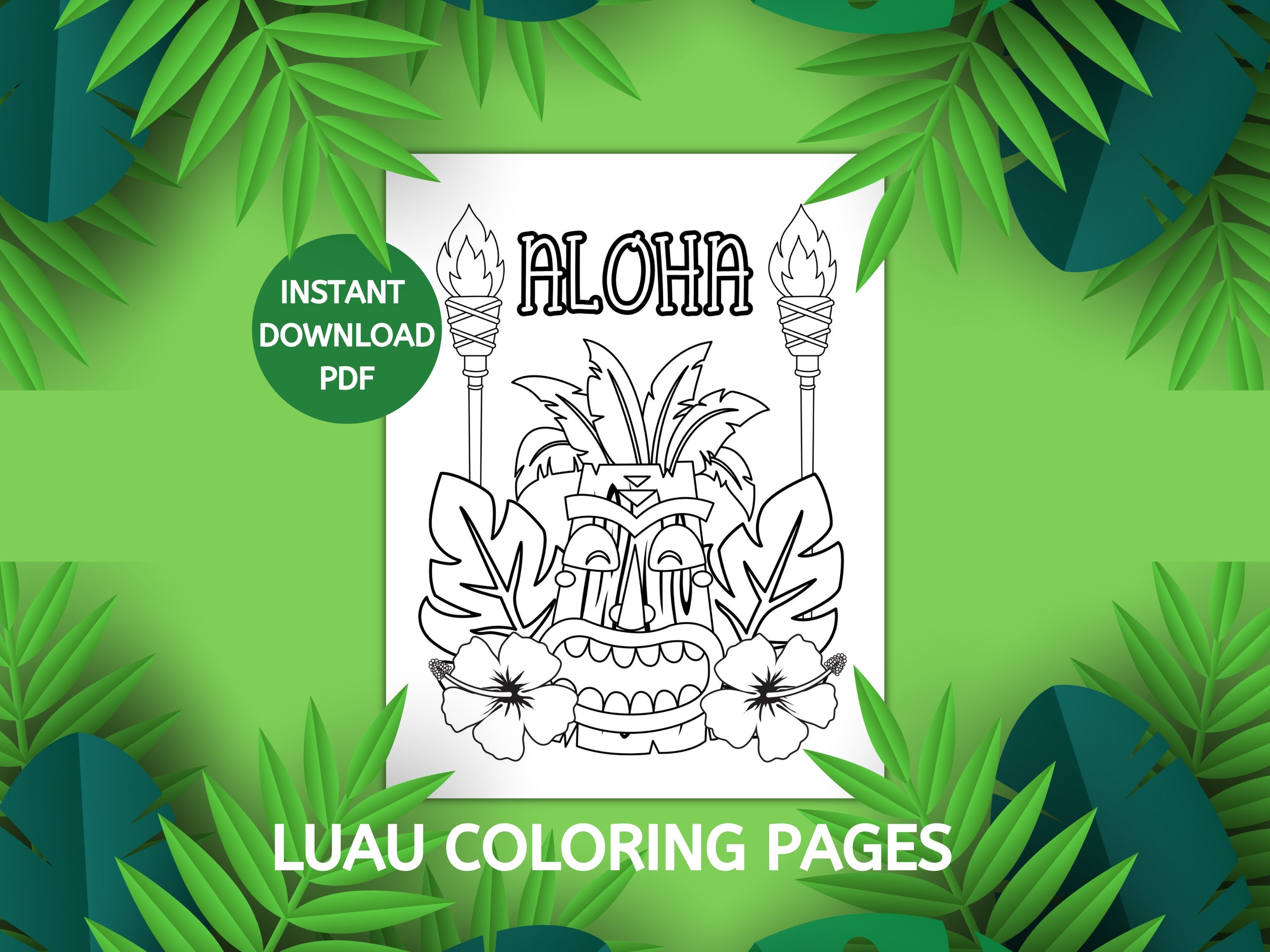Luau Party Coloring Pages, Hawaiian Luau Coloring Pages, Summer