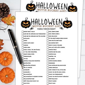 Family Halloween Movie Bucket List: 99 Kid-Friendly Films (PDF Downloadable Checklist)