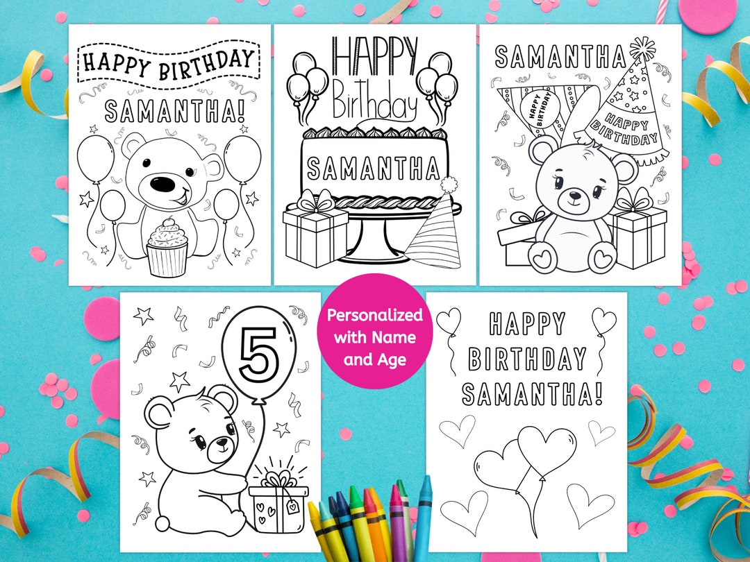 Personalized Birthday Coloring - Il 1080xN.5775410176 Fg7m 