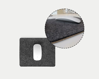 Mouse pad made of felt and cork | 20x25cm | anthracite
