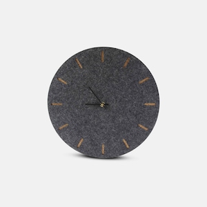 Wall clock made of felt and cork 30 cm | anthracite - black | Design: Copenhagen