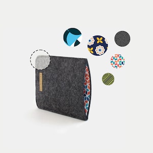 Handytasche für Google Pixel 7, Hülle aus Wollfilz und Bio-Baumwolle, passgenau in Deutschland angefertigt, nachhaltig und abbaubar