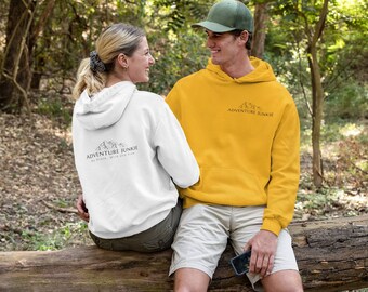 Adventure Junkie Pullover Hoodie Black Design