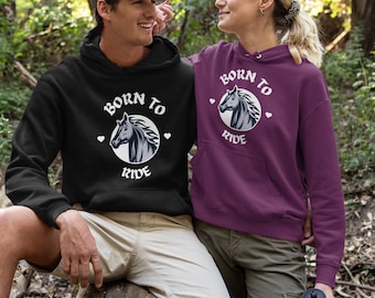 Born to Ride Horses Pullover Hoodie