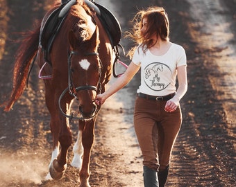 Horse Therapy Black Design T-shirt