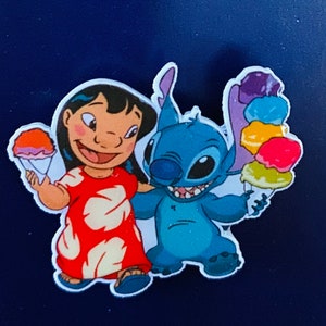 Lilo and Stitch inspired badge, Disney character brooch, backpack accessory, jewelry, gift, present, pin badge, Disney accessories