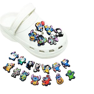Halloween Stitch Croc Shoe Charms – Cute Shoe Charms for Crocs  – Lilo & Stitch PVC Accessories – Fun Halloween Croc Decorations