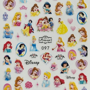 Princess nail art stickers decals