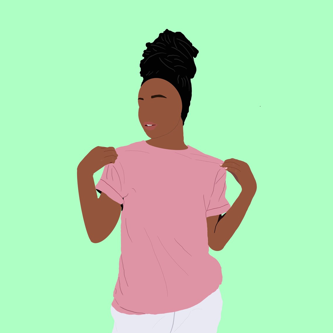 Custom Digital Portrait Minimalist Faceless Illustration JPG Etsy