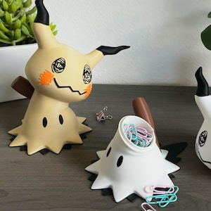 Ghostly Plush Desk Buddy – Handgemaakte Spooky-Cute PLA-opberger