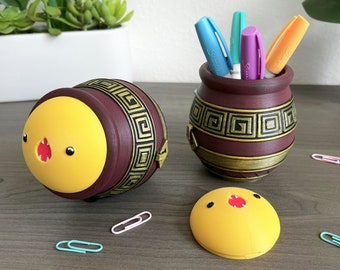 Ronka Serpent Desk Buddy - FFXIV FF14 Inspired Pen Holder and Storage Container!