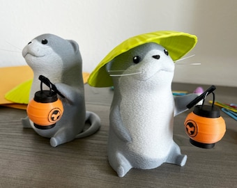 Odder Otter Desk Buddy - FFXIV FF14 Inspired, Hand Painted Secret Storage Container and Organizer!