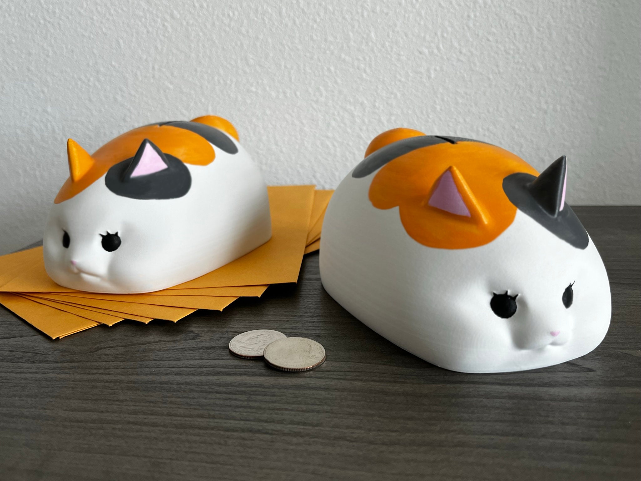Fat Cat Bank - Hand-painted FFXIV Desk Buddy & Piggy Bank - Final