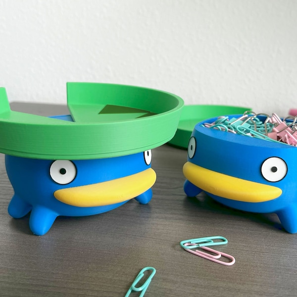 Lily Pad Desk Buddy: Pocket Monster Inspired! 3D printed Handmade Secret Storage Container!