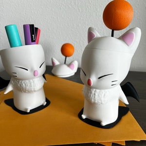 Moogle Desk Buddy -- Final Fantasy XIV / FFXIV inspired storage container!