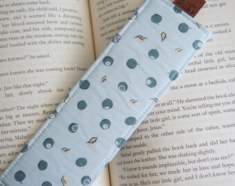 Blueberry Fabric Bookmark: Handmade Book Lover Gift