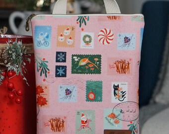 Padded Book Sleeve | Zipper Closure Book Cover | Bag with Handle for Books | Handmade | Bookish Gift | Holiday Gift