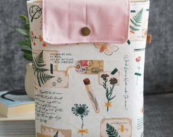 Book Sleeve | Handmade | Book Accessory | Padded Book Sleeve | Book Pouch | Readers Gift | Book Protector | Paperback Book Sleeve | Poet