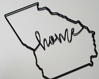 Georgia Home Decal | State Sticker | Car Decal | Decal for Mirror | Decal Sticker | Georgia Decal | Bumper Decal