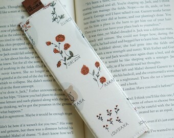 Floral Fabric Bookmark: Nature Inspired Book Accessory