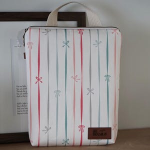 Book Sleeve | Handmade | Book Bag | Padded Book Sleeve | Ribbon Book Pouch | Book Cover | Book Protector | Paperback Book Sleeve | Handle