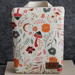 Pochette de livre | Fait main | Cartable | Protège-livres rembourré | Pochette de livre de fées | Couverture du livre | Protège-livre | Pochette de livre broché | Poignée