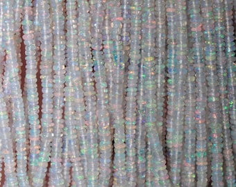 Ethiopian Opal Rondelle Beads AAA+, 2.5mm Fire Opal Bead Strand For Jewelry Making
